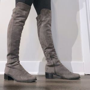 Stuart Weitzman Grey Suede Knee High Boots 36.5